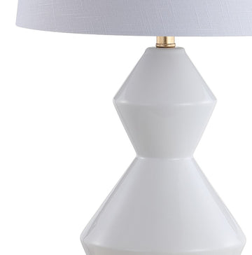 Alba 29" Geometric Ceramic/Metal LED Table Lamp - JONATHAN Y